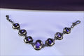 Handmade Amethyst Sterling Silver Bracelet, Genuine Gemstone Jewelry