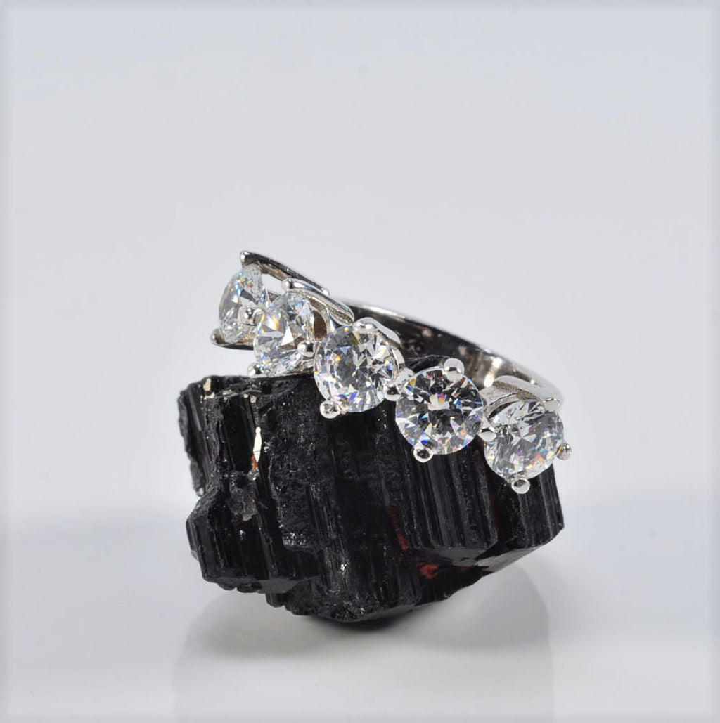 Handmade Zircon 925 Sterling Silver Ring, Handcrafted Zircon Jewelry,Wedding Ring Gift, Anniversary Gift for Her