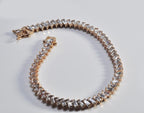 Handmade Genuine Zircon Gemstone Rose Silver Bracelet, Zircon Bracelet Jewelry,Handcrafted, Gift For Her, Wedding Gift