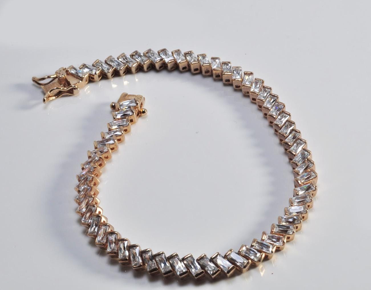 Handmade Genuine Zircon Gemstone Rose Silver Bracelet, Zircon Bracelet Jewelry,Handcrafted, Gift For Her, Wedding Gift