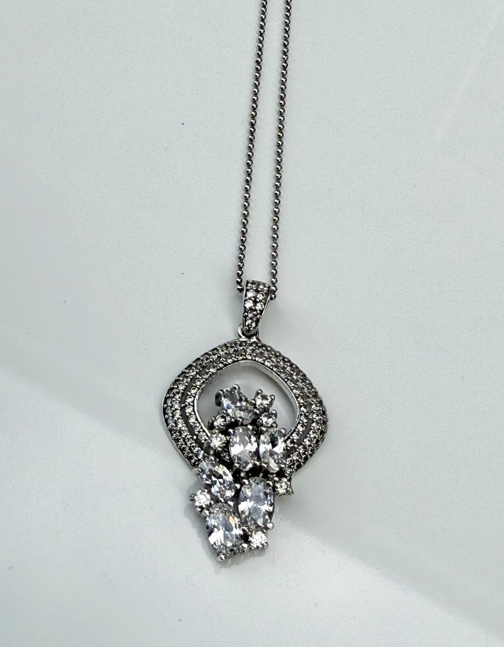 Handmade Zircon 925 Sterling Silver Necklace: Wedding Jewelry
