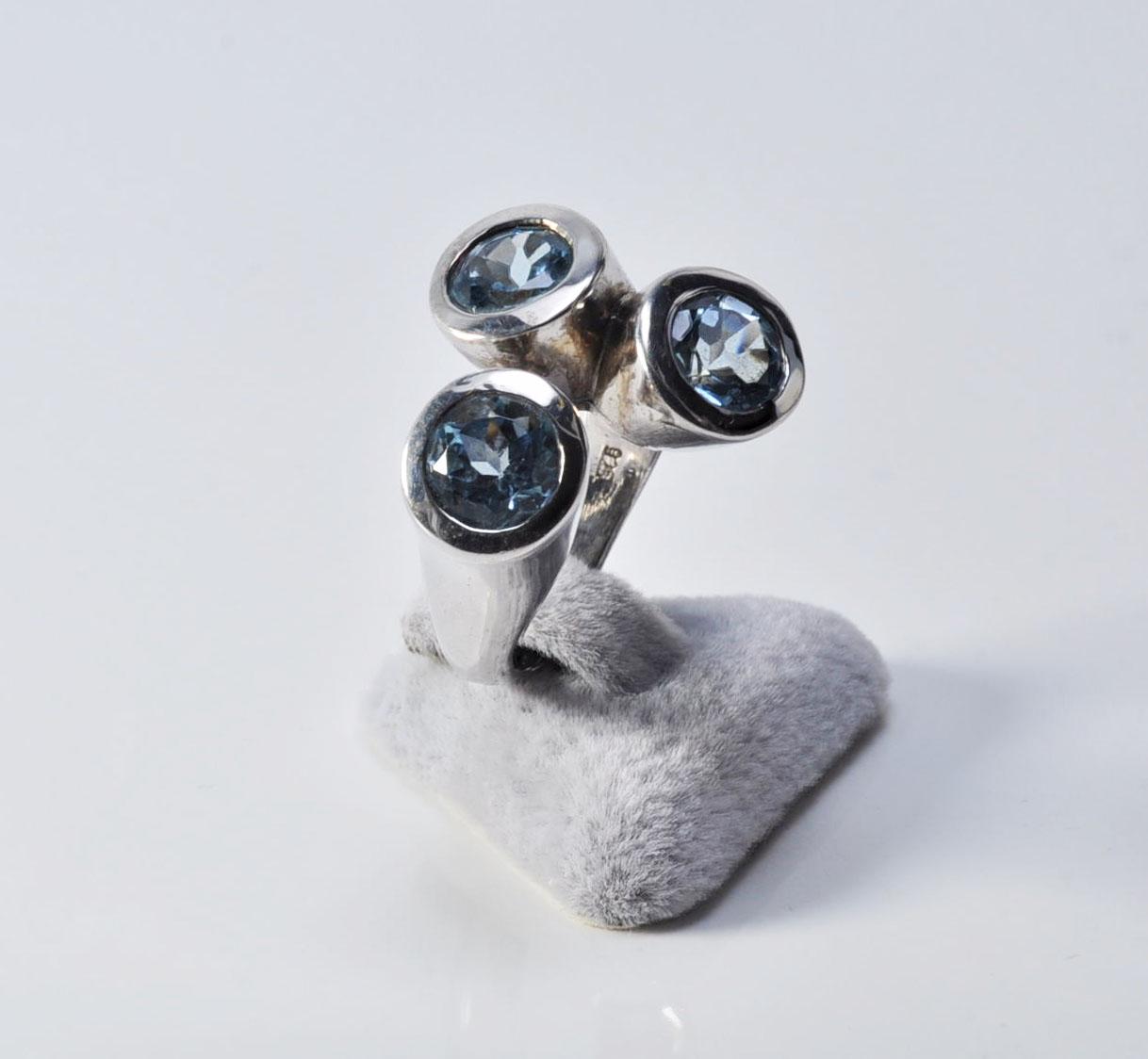 Handmade Aquamarine Ring: 925 Sterling Silver Jewelry Gift