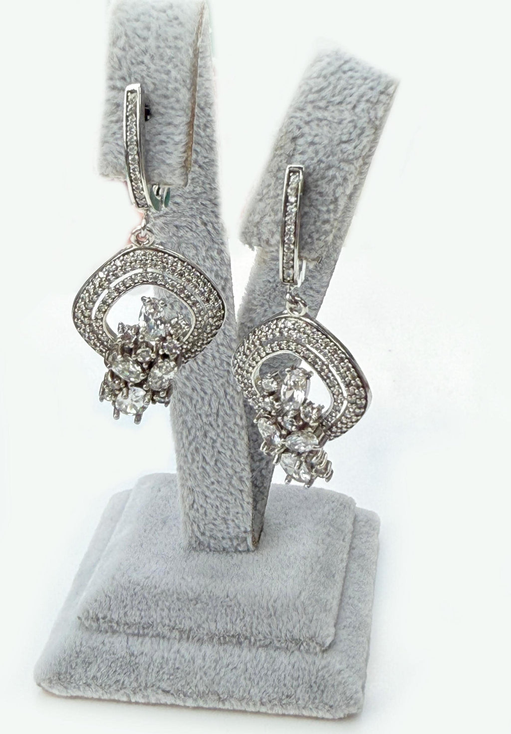 Handmade Sterling Silver Zircon Earrings: December Birthstone Jewelry