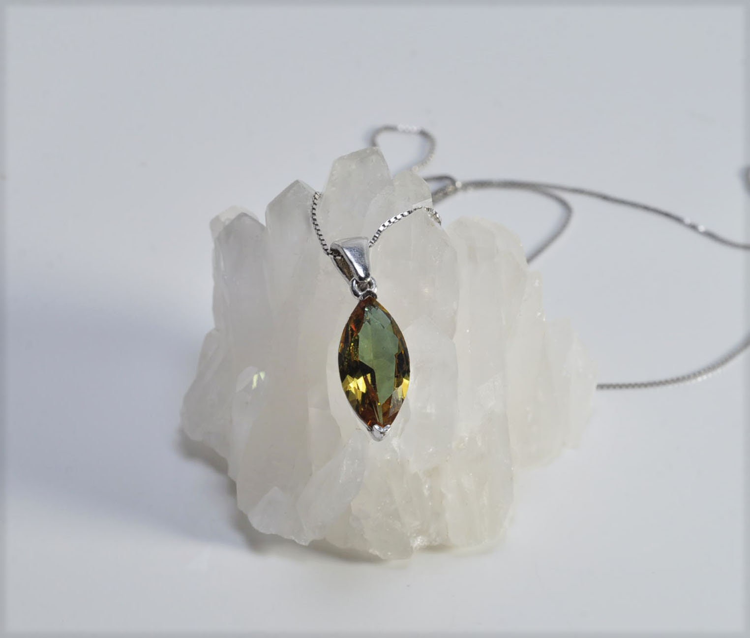 Handmade Sultanite  Silver Necklace,925 Sterling Silver Genuine Authentic Necklace, Sultanite  Gemstone Jewelry Gift for Her