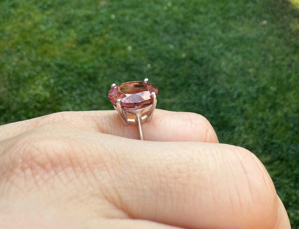 Handmade Sultanite Silver Ring: Color Changing Gemstone Jewelry