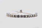 Dazzling Zircon Gemstone Bracelet in 925 Sterling Silver – Handcrafted Adjustable Elegance