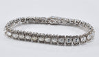 Handmade Genuine Baguette Zircon Gemstone Silver Bracelet, Zircon Bracelet Jewelry,Handcrafted, Gift For Her, Wedding Gift