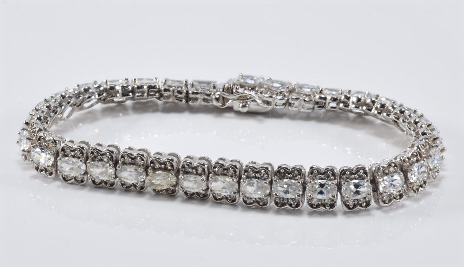 Handmade Genuine Baguette Zircon Gemstone Silver Bracelet, Zircon Bracelet Jewelry,Handcrafted, Gift For Her, Wedding Gift