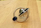 Handmade Sapphire and Zircon Silver Ring, Handcrafted Sapphire Jewelry, 925 Sterling Silver Band Sapphire Ring,Wedding Ring Gift