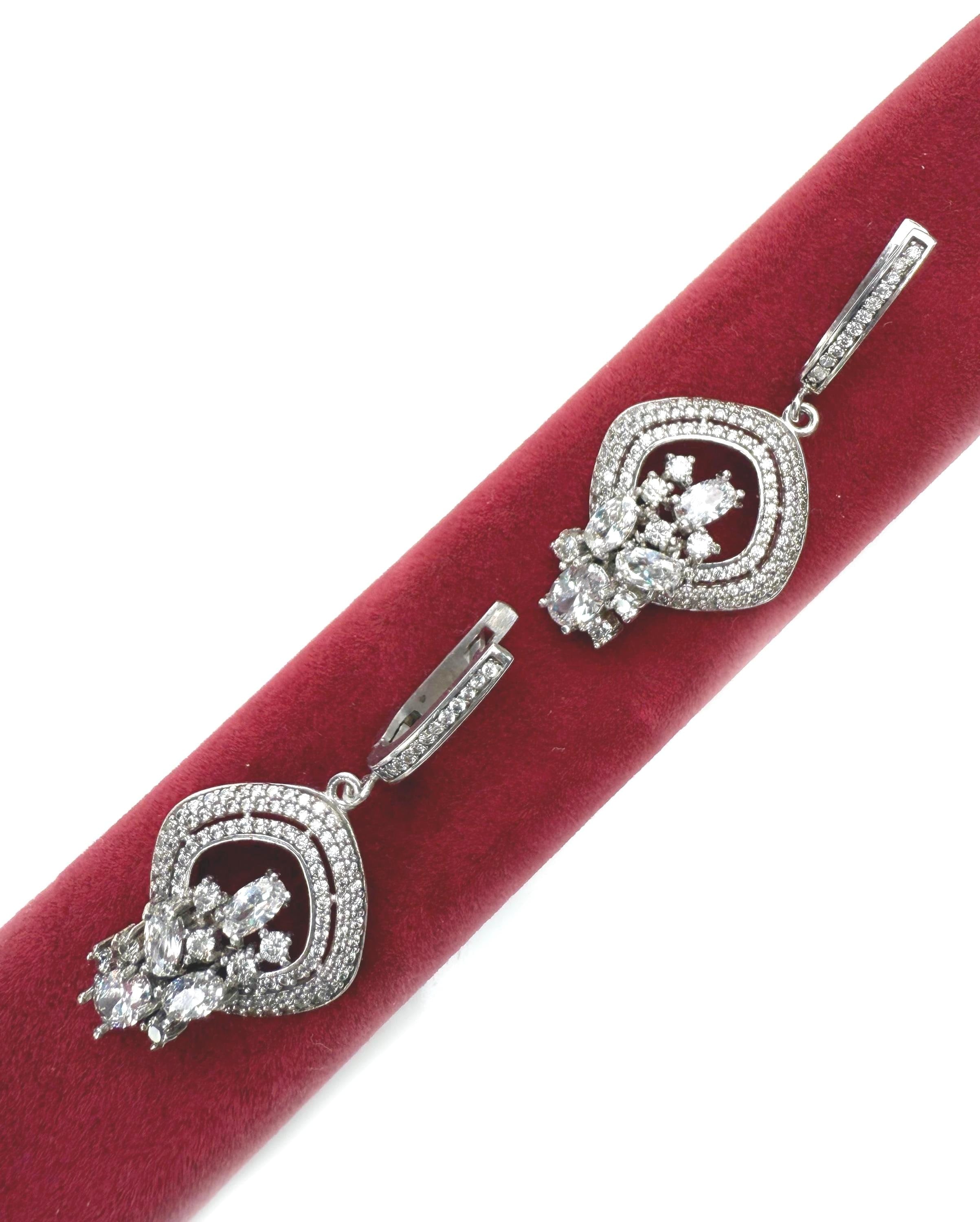 Handmade Sterling Silver Zircon Earrings: December Birthstone Jewelry