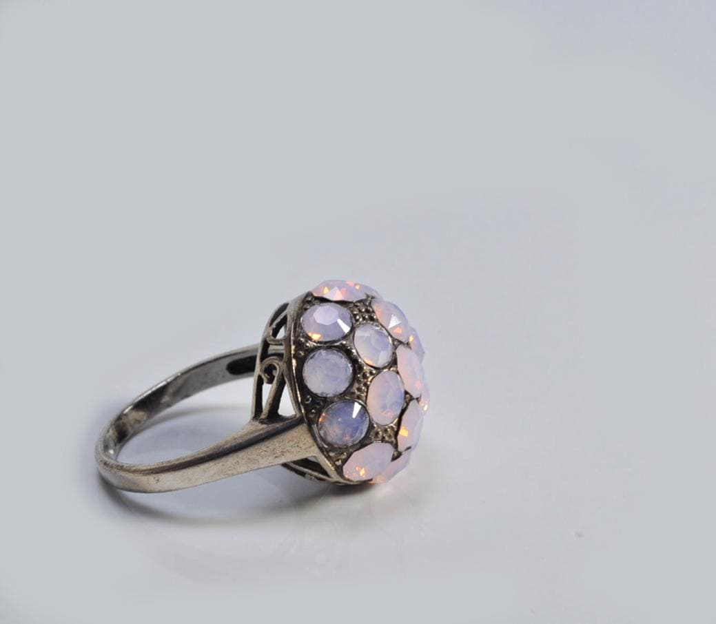 Handmade Genuine Pink Quartz Silver Ring,Pink Quartz Ring Jewelry, 925 Sterling Silver Pink Quartz Ring,Anniversary Gift