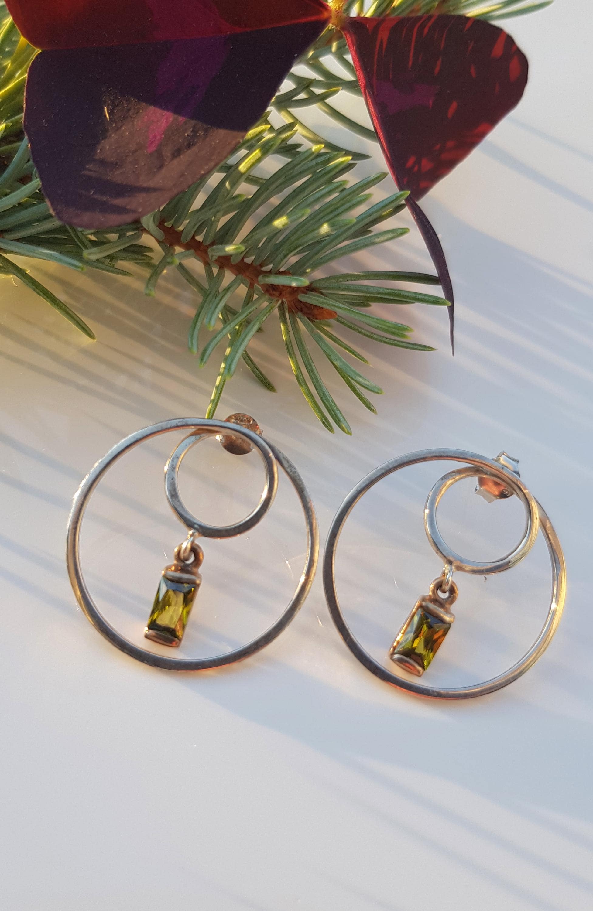 Handmade Citrine Sterling Silver Earrings: 925 Gemstone Jewelry