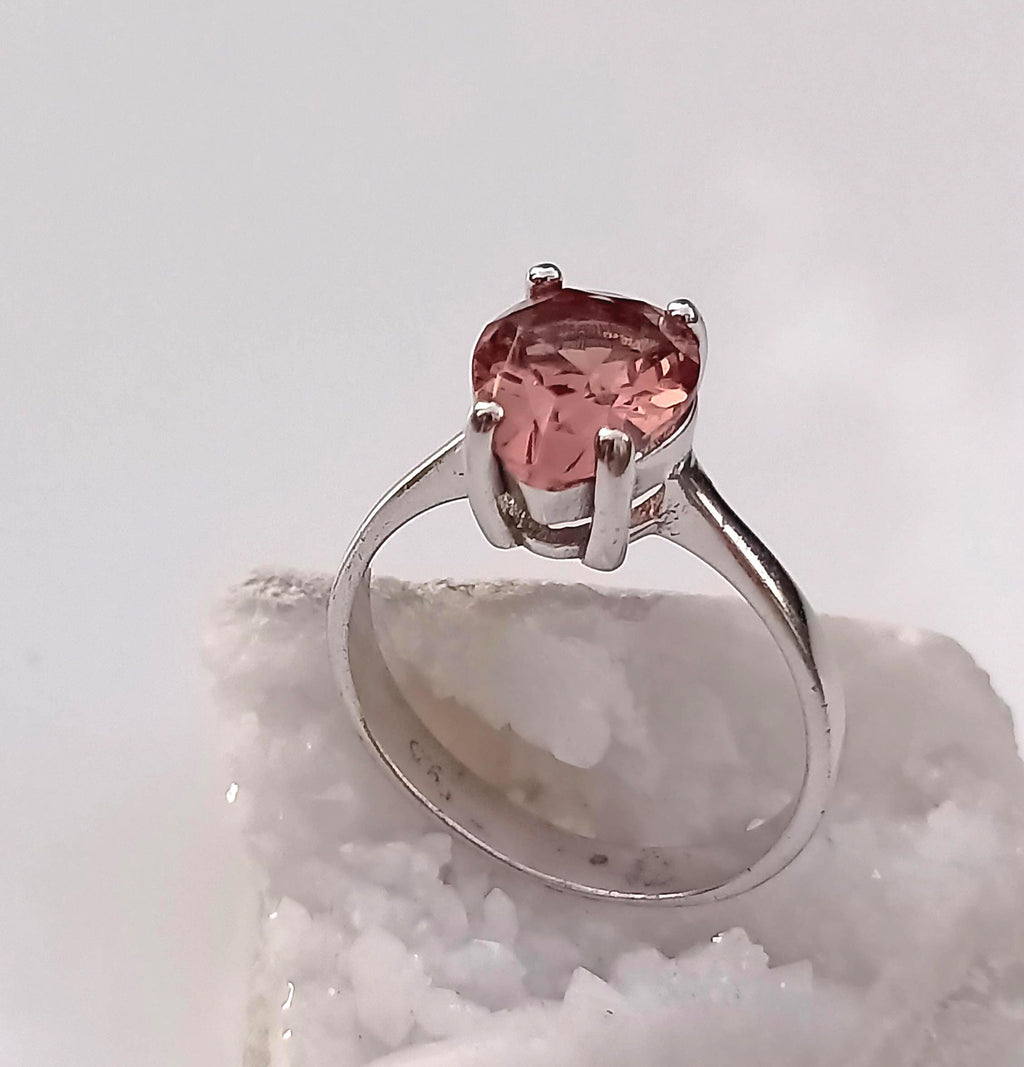 Handmade Heart‑Shaped Sultanite Ring in Sterling Silver, Color‑Changing Gemstone Jewelry