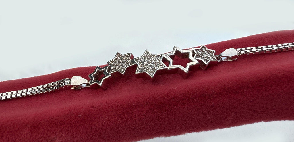 Handmade Zircon Gemstone Silver Bracelet: December Birthstone Jewelry