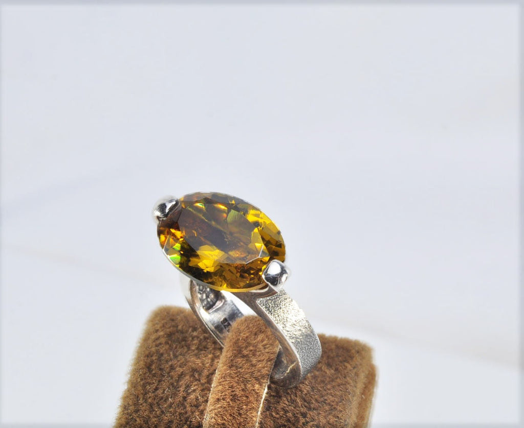 Handmade Color Changing Sultanite Silver Ring, Handcrafted Sultanite Ring Jewelry,Wedding Ring Gift, Anniversary Gift,Gift for Her