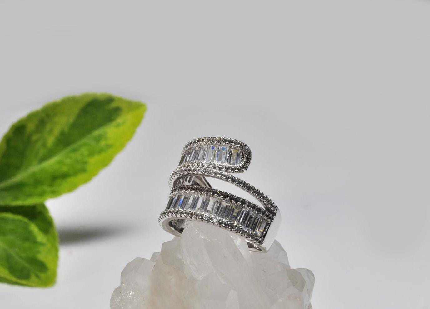 Handmade Zircon Silver Ring,925 Sterling Silver Genuine Zircon Ring,Zircon Jewelry Gift for Her, Wedding Ring Gift