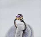 Handmade Genuine Amethyst Silver Ring, Handcrafted Amethyst Jewelry,Wedding Ring Gift, 925 Sterling Silver Amethyst Ring,Gift for her