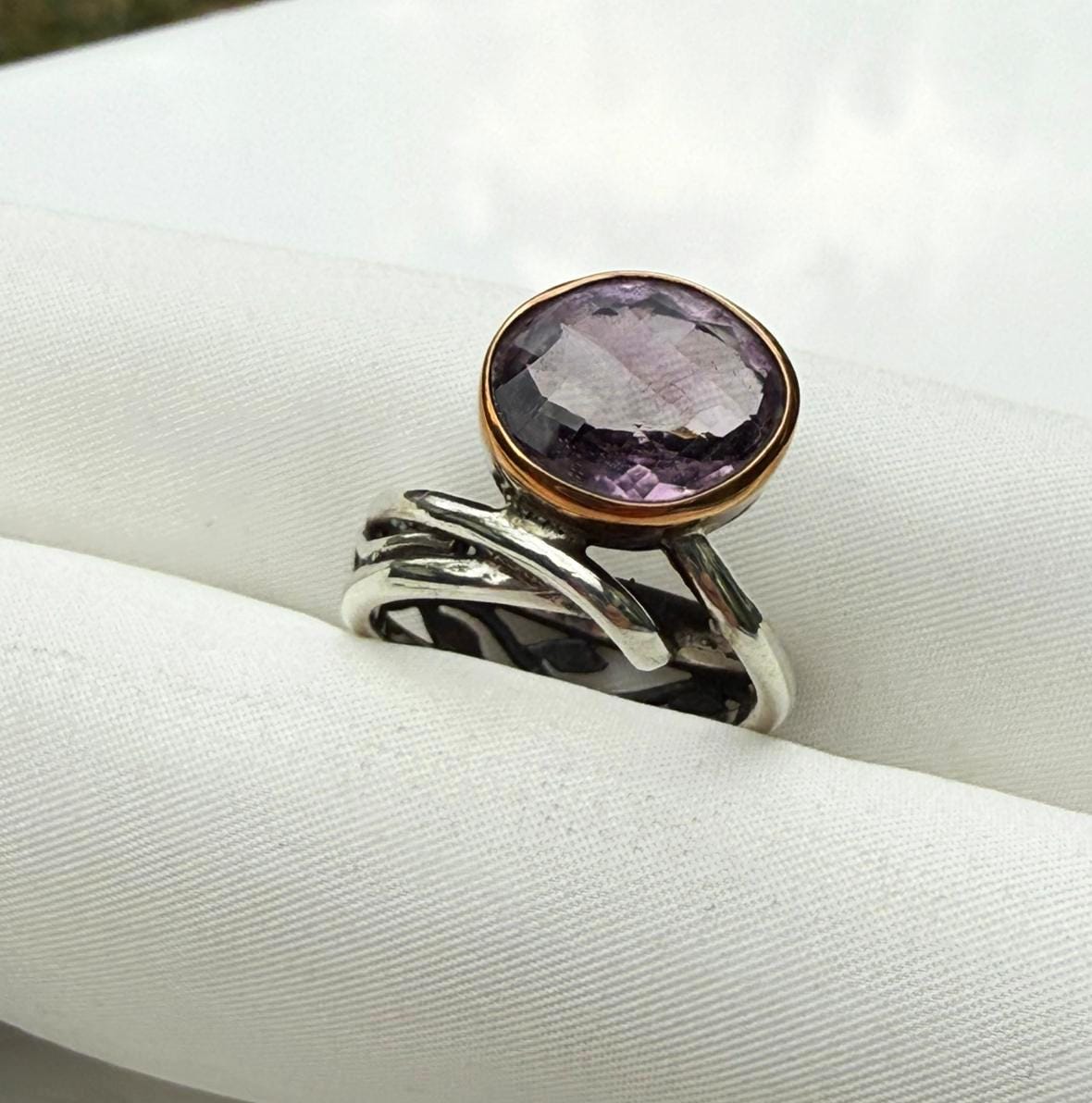 Handmade Amethyst Sterling Silver Ring: February Birthstone Jewelry