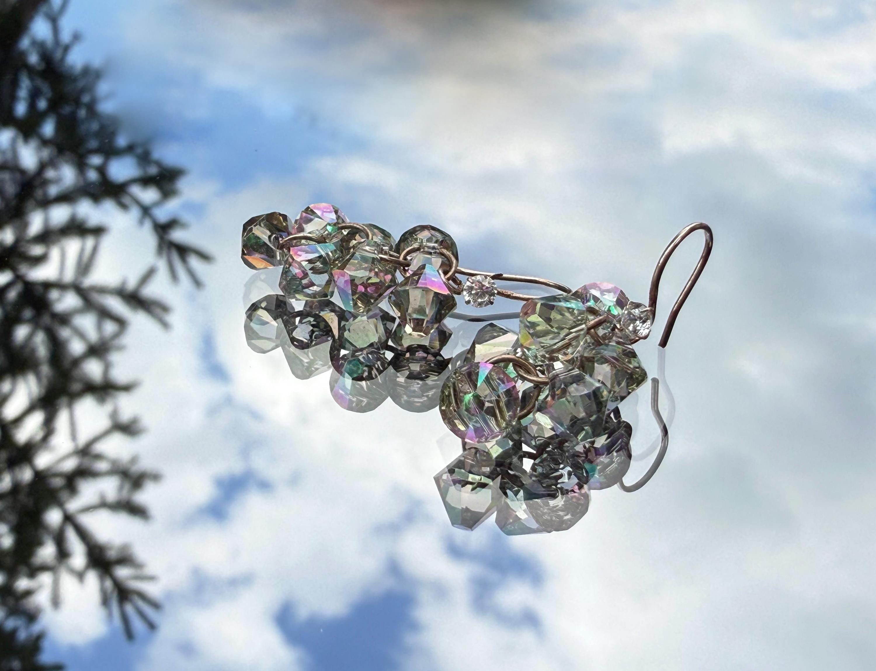 Handmade Mystic Topaz Sterling Silver Earrings: Gemstone Jewelry