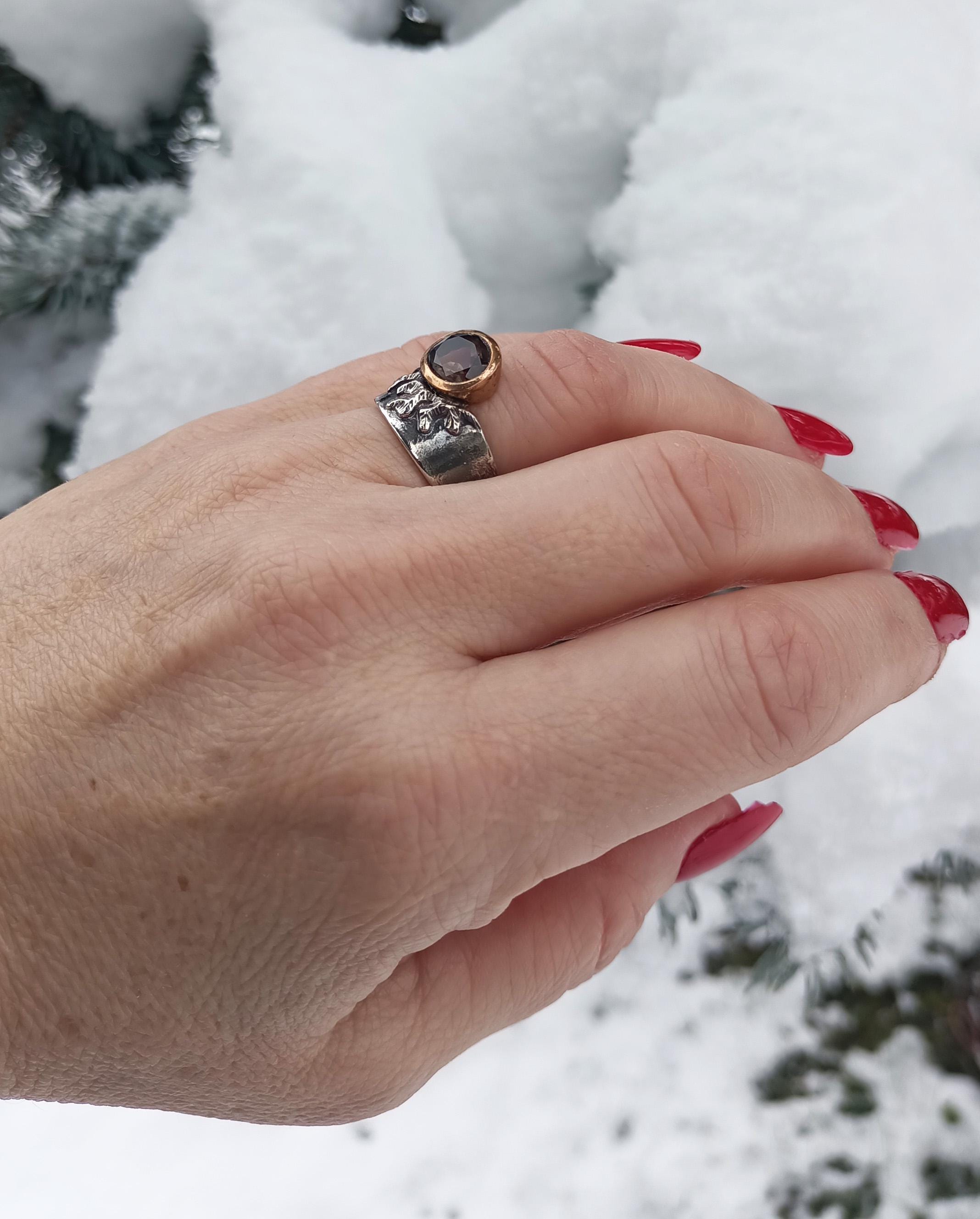 Handmade Color Changing Sultanite Silver Ring,Handcrafted Sultanite Jewelry,Gift for Her