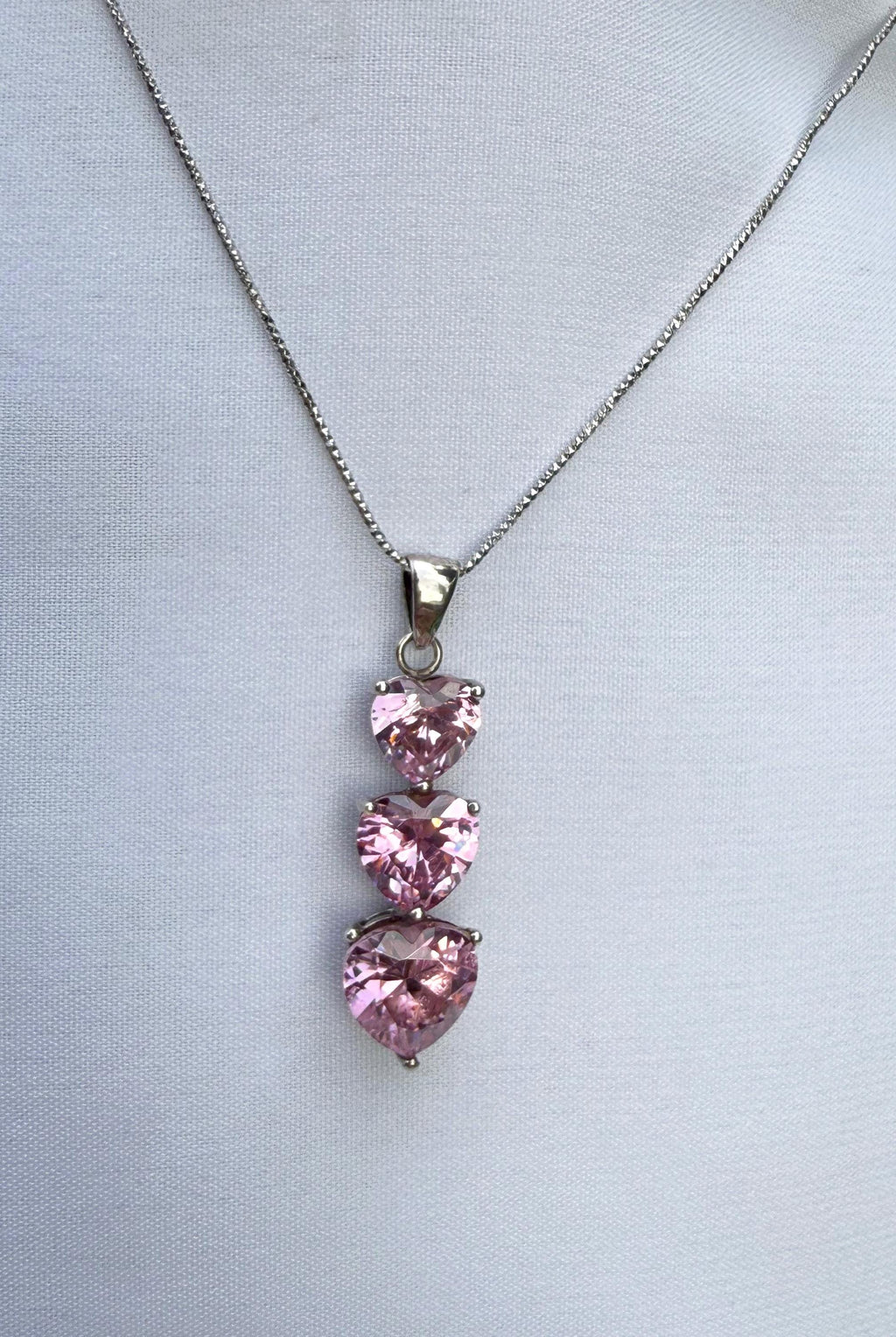 Handmade Rose Quartz Silver Necklace: Love Stone Jewelry