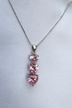 Handmade Rose Quartz Silver Necklace: Love Stone Jewelry