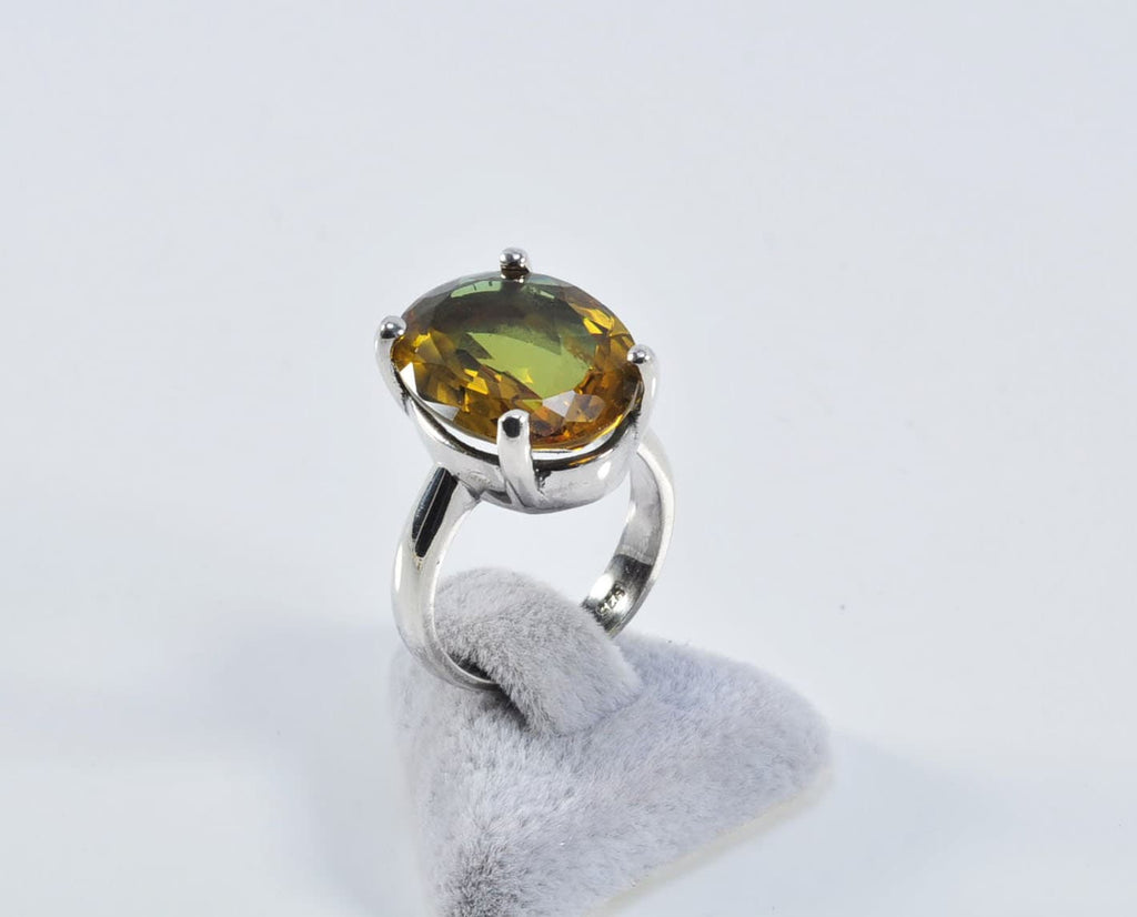 Handmade Color Changing Sultanite Silver Ring, Handcrafted Sultanite Jewelry