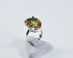 Handmade Color Changing Sultanite Silver Ring, Handcrafted Sultanite Jewelry
