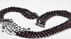 Handmade Garnet and Zircon Silver Necklace,925 Sterling Silver Genuine Authentic Necklace, Garnet and Zircon Gemstone Jewelry Gift for Her