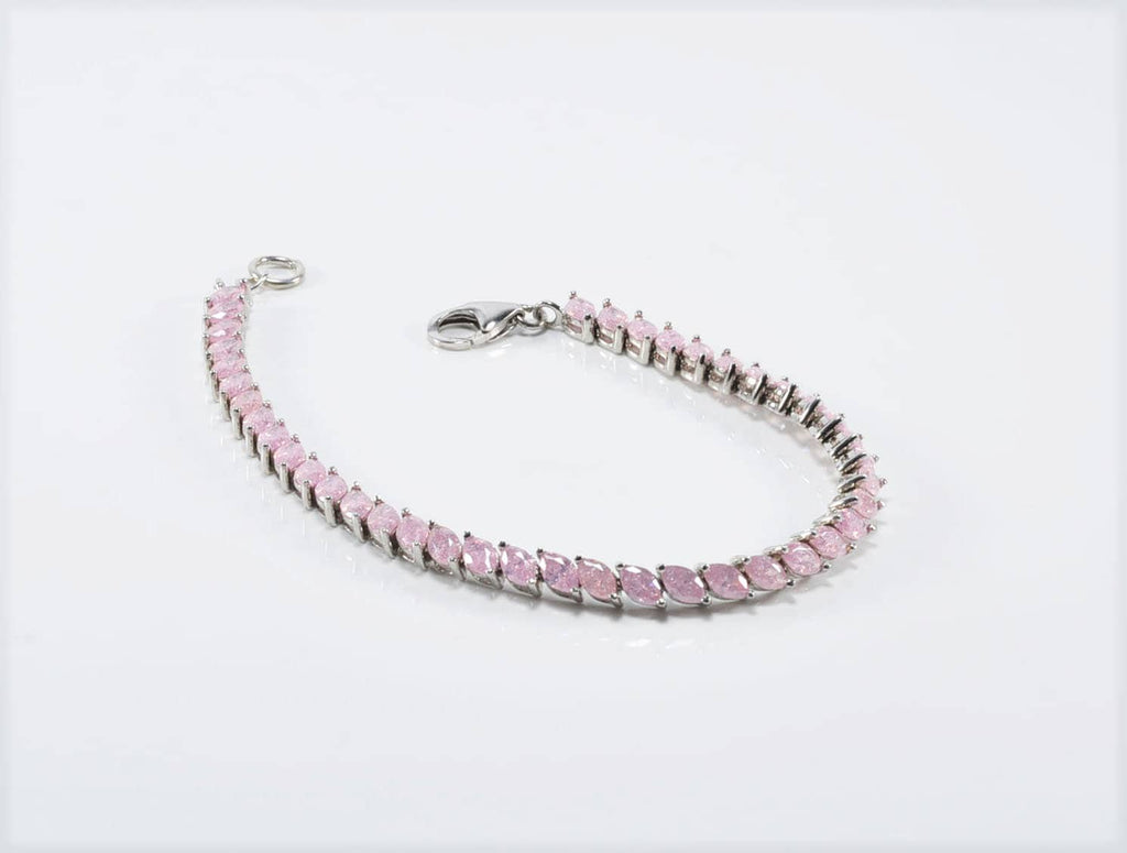 Handmade Sterling Silver Rose Quartz Bracelet, Gemstone Jewelry