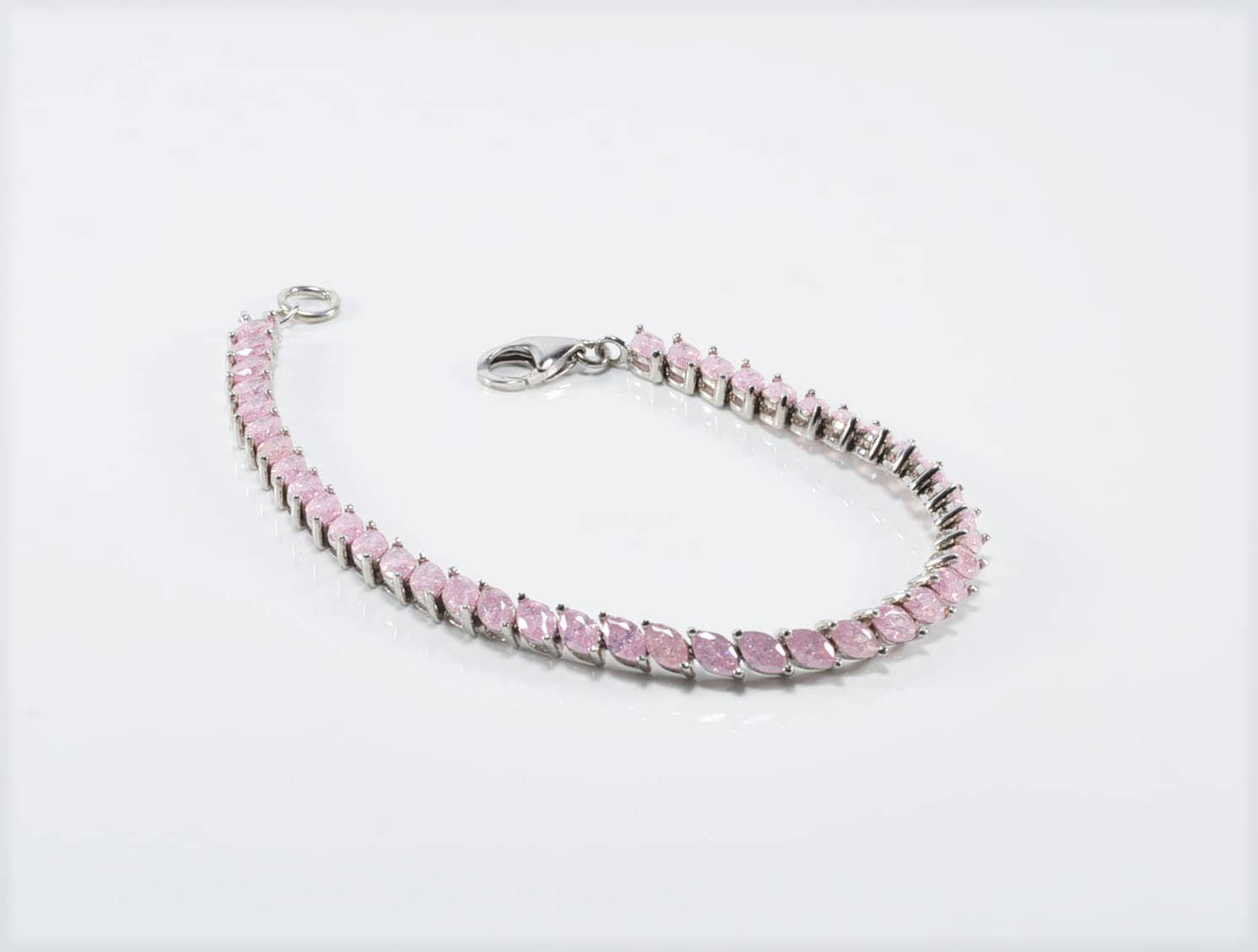 Handmade Sterling Silver Rose Quartz Bracelet, Gemstone Jewelry