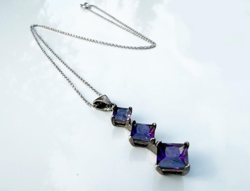 Handmade Amethyst 925 Sterling Silver Necklace: Gemstone Jewelry
