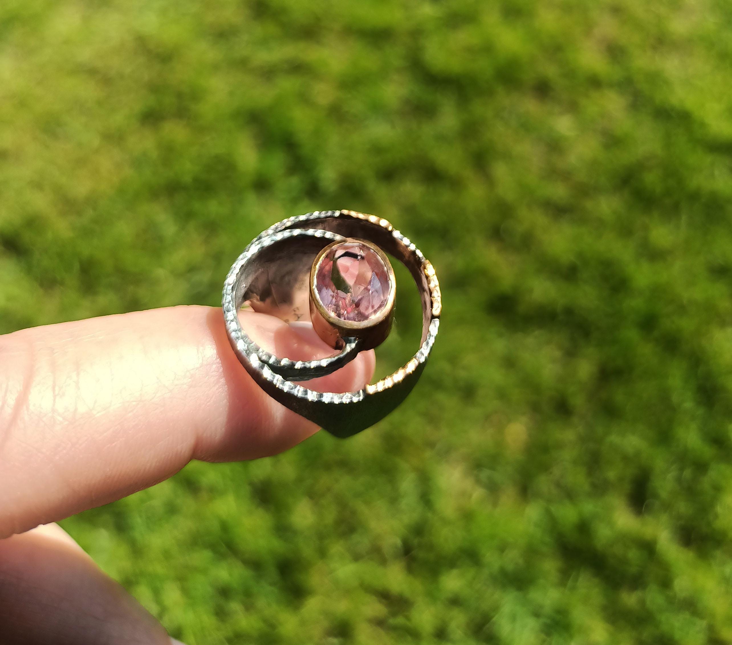 Handmade Color Changing Sultanite Silver Ring: Turkish Gemstone Jewelry