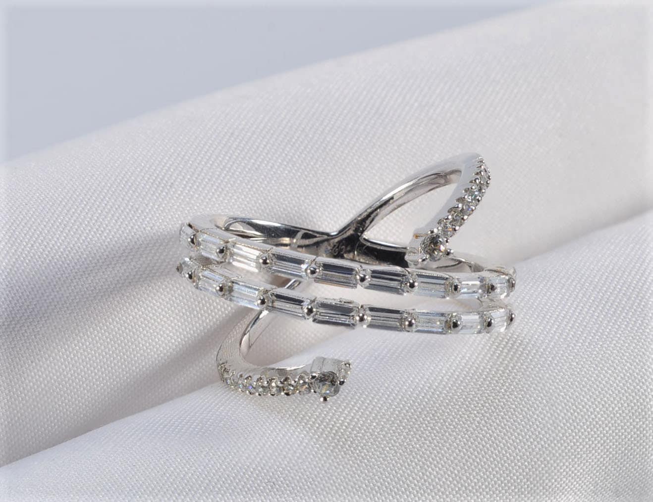 Handmade Baquette Zircon Silver Ring, Handcrafted Baquette Zircon Ring Jewelry,Wedding Ring Gift, Anniversary Gift,Gift for Her