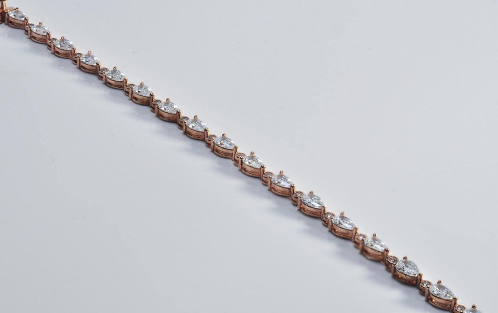 Handmade Genuine Zircon Gemstone Rose Silver Bracelet, Zircon Bracelet Jewelry,Handcrafted, Gift For Her, Wedding Gift