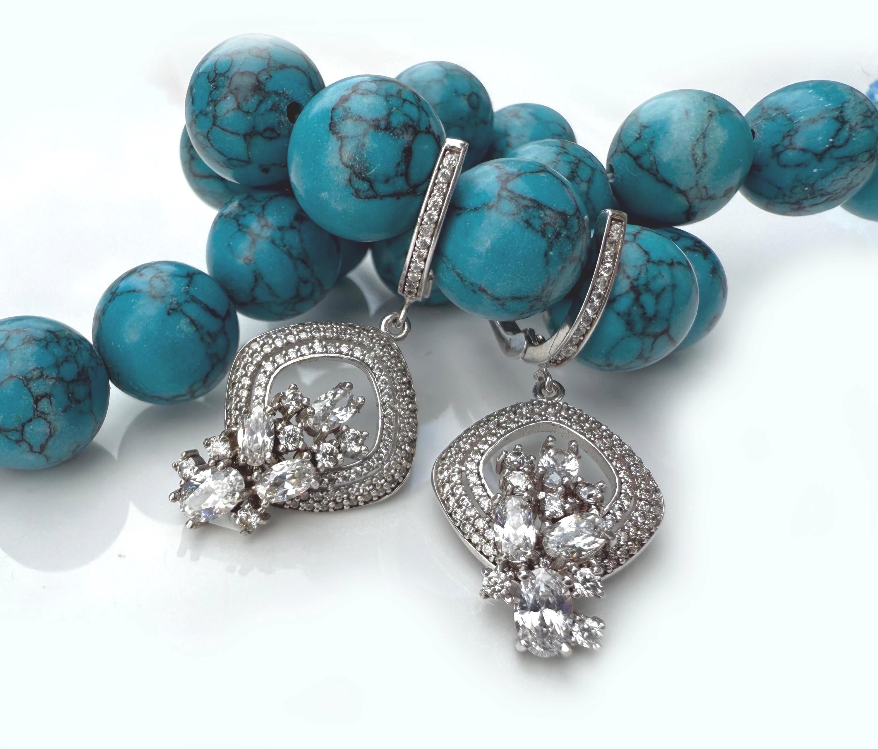 Handmade Sterling Silver Zircon Earrings: December Birthstone Jewelry