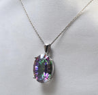 Handmade Mystic Topaz 925 Sterling Silver Necklace - Gemstone Jewelry