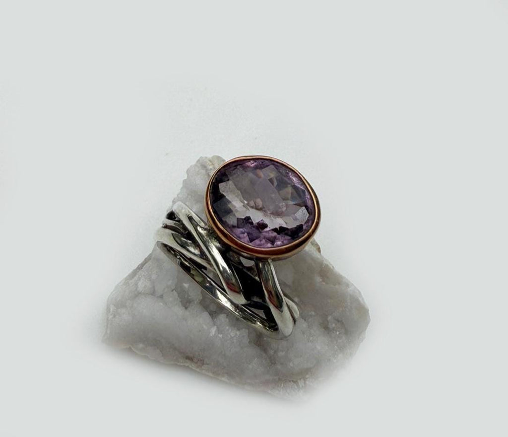 Handmade Amethyst Sterling Silver Ring: February Birthstone Jewelry