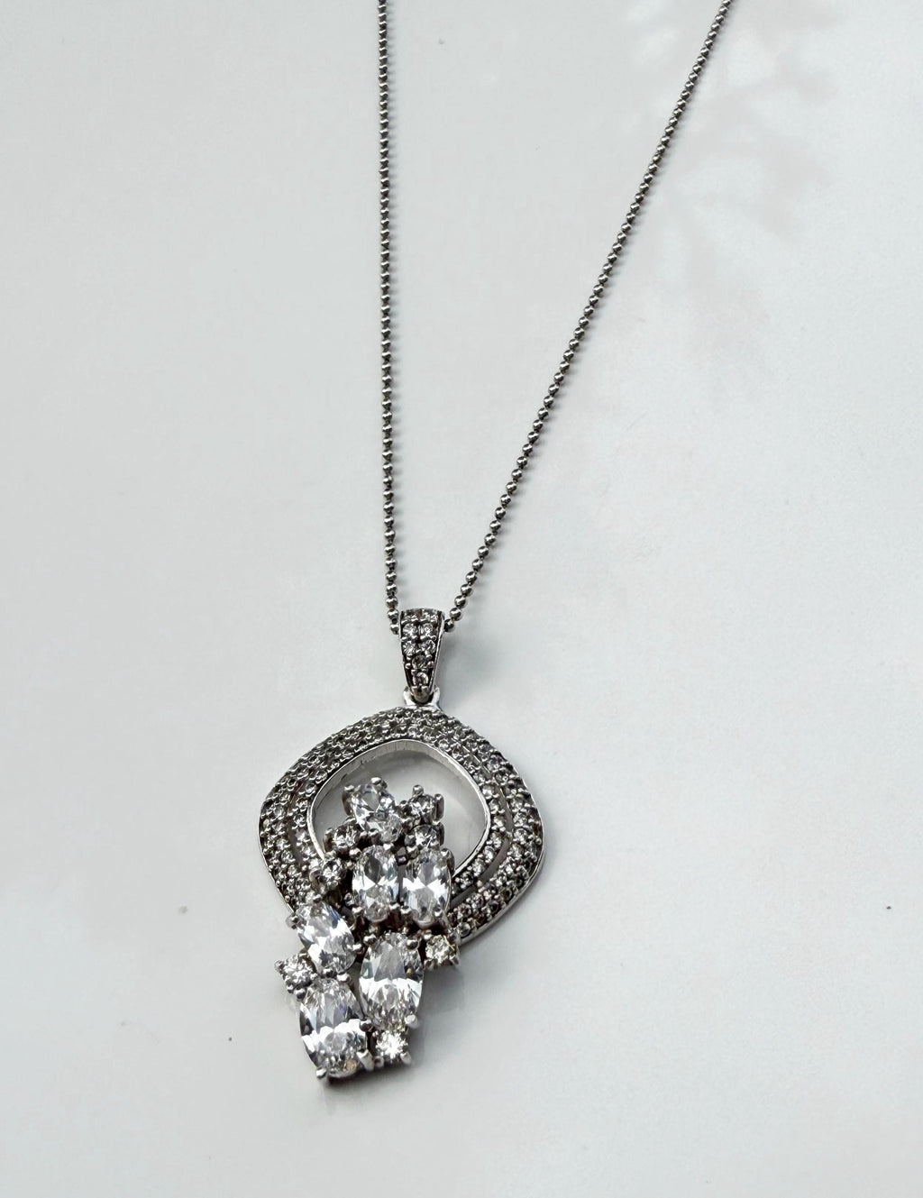 Handmade Zircon 925 Sterling Silver Necklace: Wedding Jewelry