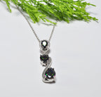 Handmade Mystic Topaz Silver Necklace,925 Sterling Silver Genuine Authentic Necklace, Mystic Topaz Gemstone Jewelry Gift for Her