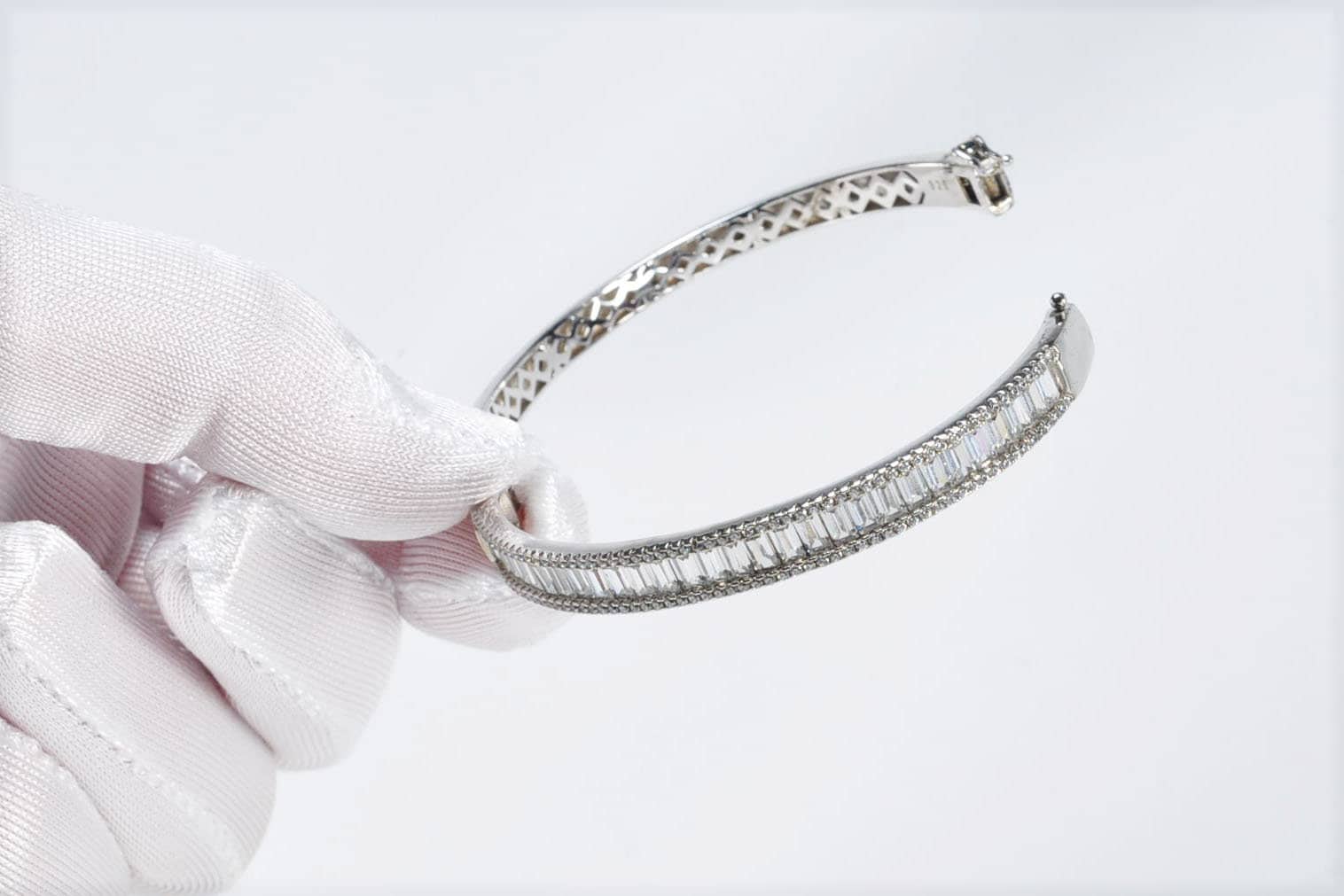 Handmade Genuine Baguette Zircon Gemstone Silver Bracelet, Zircon Bracelet Jewelry,Handcrafted, Gift For Her, Wedding Gift
