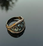 Handmade Aquamarine Black Silver Ring: Tranquility Stone Jewelry