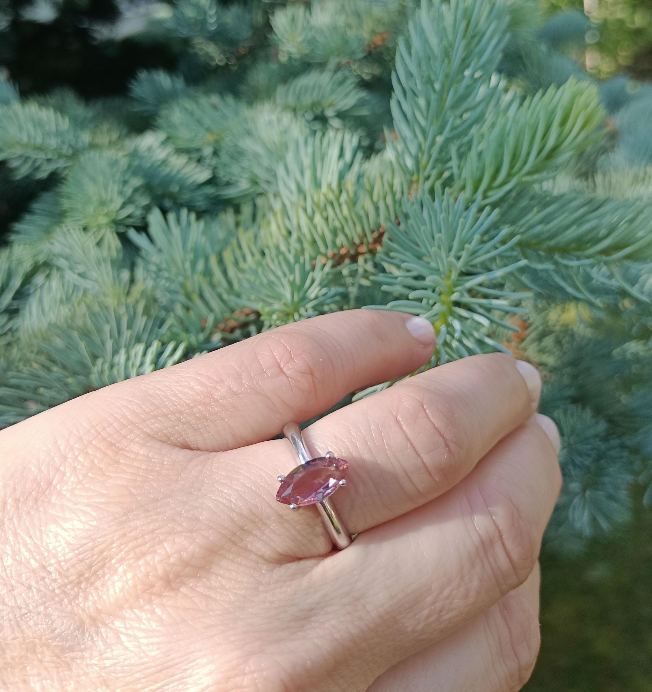 Handmade Color Changing Sultanite Silver Ring: Turkish Gemstone Jewelry