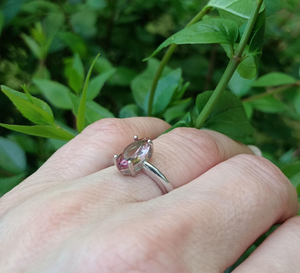 Handmade Color Changing Sultanite Silver Ring: Turkish Gemstone Jewelry