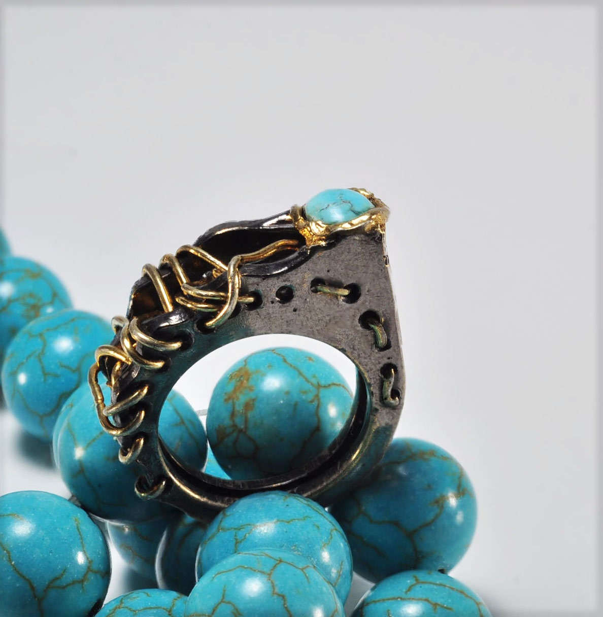 Handmade Turquoise 925 Silver Ring, Artisan Gemstone Jewelry, December Birthstone
