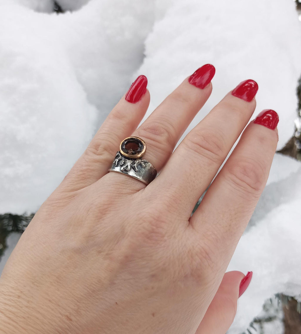 Handmade Color Changing Sultanite Silver Ring,Handcrafted Sultanite Jewelry,Gift for Her