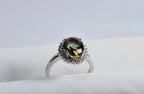 Handmade Sultanite and Zircon Ring in Sterling Silver, Elegant Color‑Changing Gemstone Jewelry