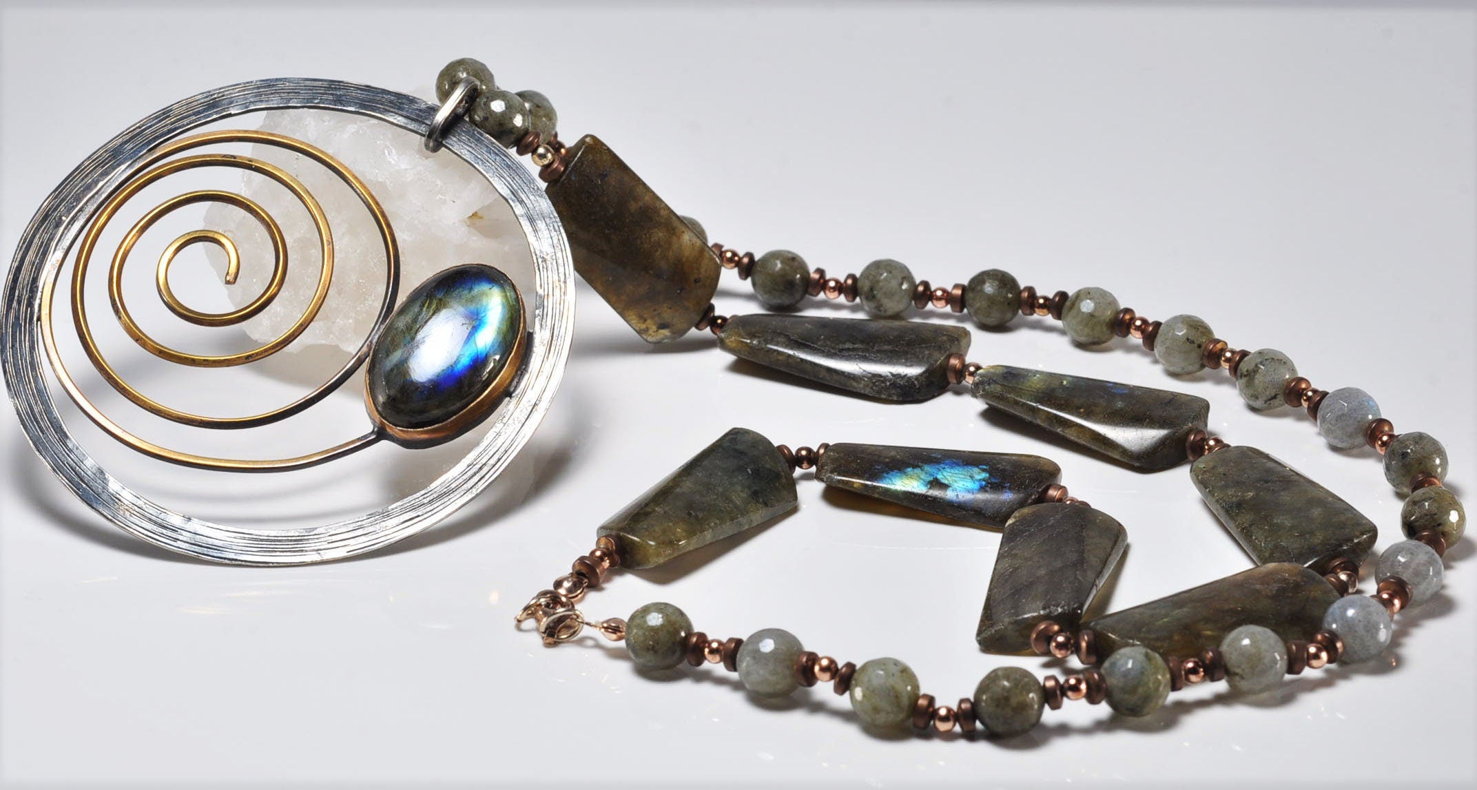 Handmade Labradorite  Silver Necklace,925 Sterling Silver Genuine Authentic Necklace, Labrodorite  Gemstone Jewelry Gift for Her