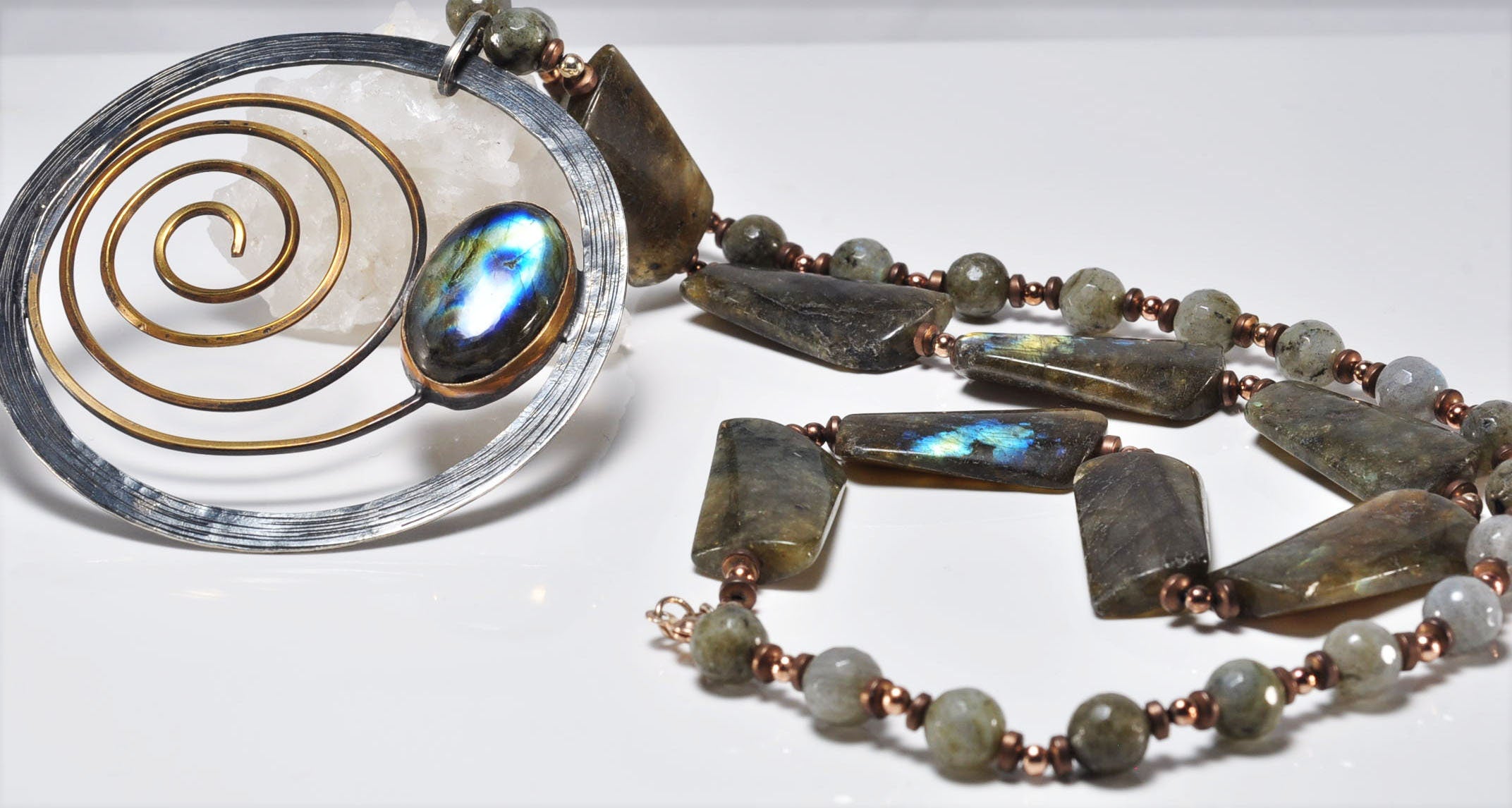 Handmade Labradorite  Silver Necklace,925 Sterling Silver Genuine Authentic Necklace, Labrodorite  Gemstone Jewelry Gift for Her