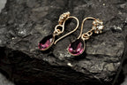 Handcrafted Amethyst and Zircon Silver Earring,Handmade Amethyst and Zircon Jewelry,925 Sterling Silver Dangle Drop Earring,Genuine Gemstone